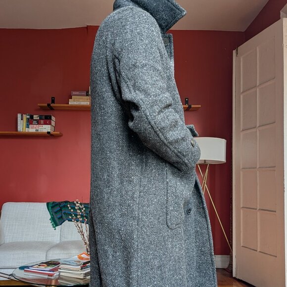 Toast Relaxed Wool Overcoat in Charcoal - Picture 7 of 9